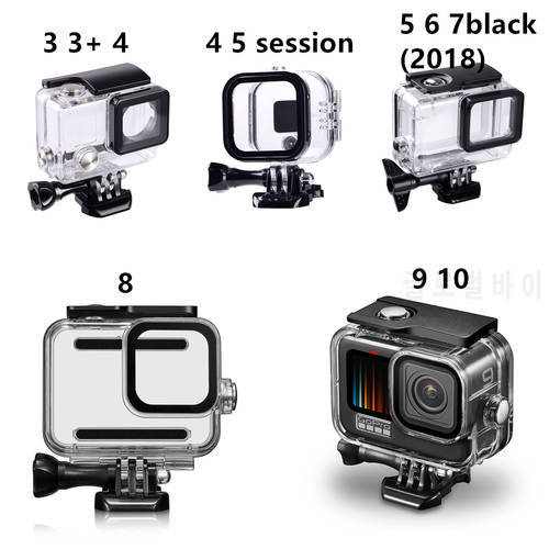 60M Waterproof Case Protective Diving Housing Shell Cover for GoPro Hero10 9 8 7 6 5 Black 4 5 Session 4 3+ 3 Camera Accessories