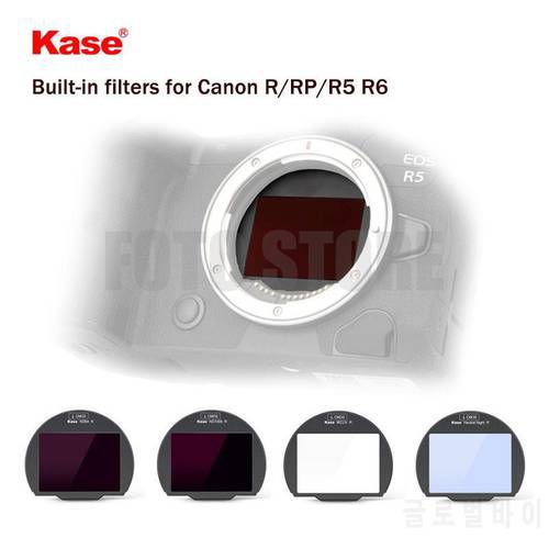 KASE Built-in Camera Filters MCUV Netural Night ND8 ND32 ND64 ND100 CMOS Protective Filter for Canon R RP R5 R6 Cameras