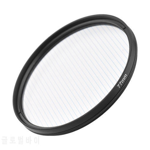 77mm Blue Streak Lens Filter Special Effects Anamorphic Optical Glass Filter for DSLR Cameras