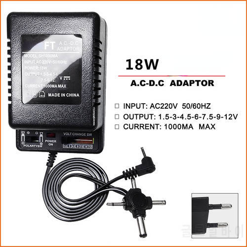 18W Adjustable Voltage Power Adapter Multifunctional Charger Adapter Power Transformer