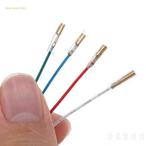 4PCS Universal Silver Leads Wires Header Wire Cable 40mm for 1.2-1.3mm Pins Turntable Phono Headshell Tonearm Dropship