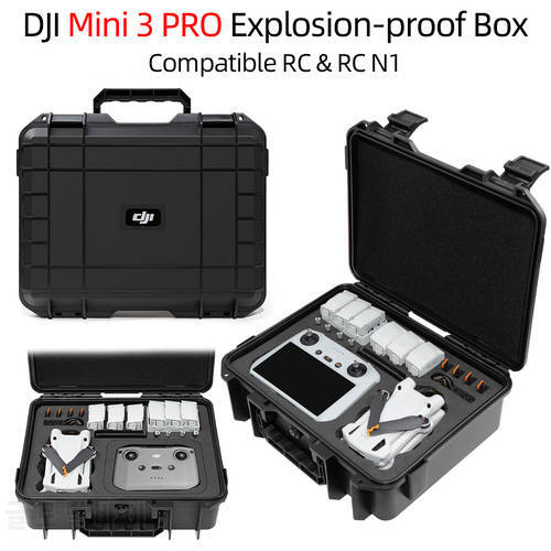 for DJI Mini 3 Pro Explosion-Proof Box Hardshell Storage Case RC&RCN1 Portable Bag Suitcase for DJI Mini 3 Pro Accessory Box