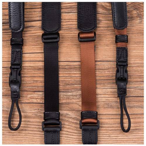 Simple Camera Shoulder Strap DSLR Neck Wrist Belt for Canon/Nikon/Sony Vintage Original Handmade Genuine Leather +Webbing