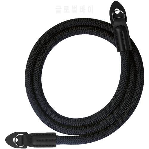 Camera Strap,Rope Camera Strap Compatible with Sony Canon Nikon Fuji DSLR SLR Mirrorless Camera Rope Strap 100cm Black