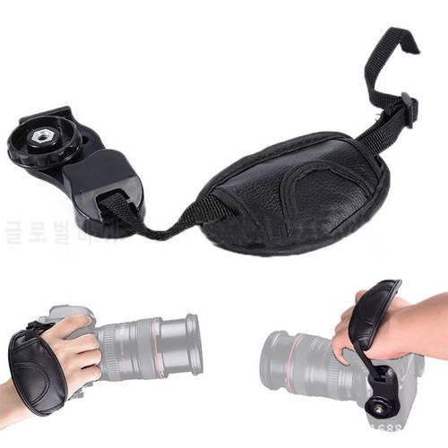 Camera Wrist Strap Black Non-slip Artificial Leather Wrist Camera Strap Photographic Accessory for Nikon Sony Canon