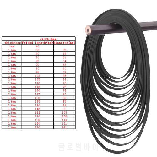 Y4QF Replaced Turntable Belt Rubber Flat Drive Belt for Record Player Walkman DVD CD-ROM Repeater 4mm Wide