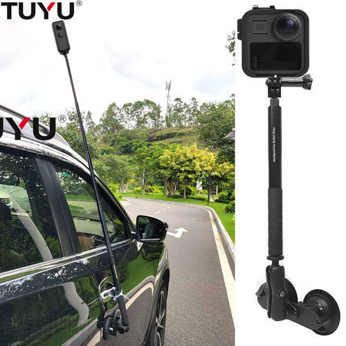 1 inch ball head dual flat car suction cup holder suitable Invisible Selfie Stick For Insta360 One R X2 Gopro Max Accessories