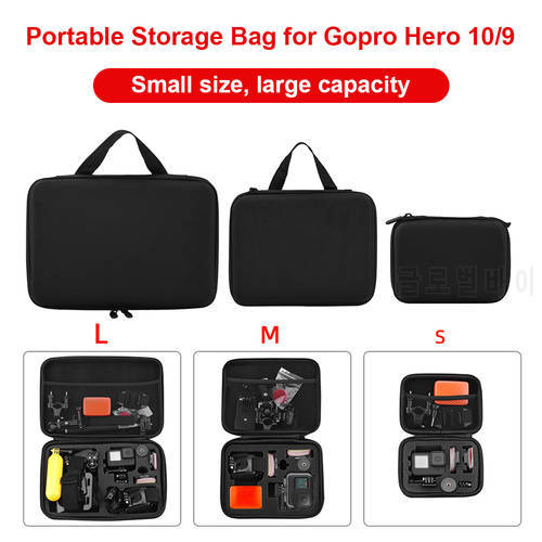 For GoPro Hero 10 Camera Bag Splash Proof Hard Shell Carrying Case 4k Action Camera Professional package photography Accessories
