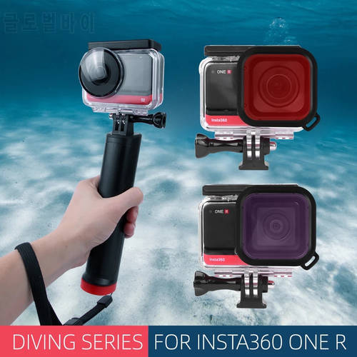 Camera Diving Shell 60m Waterproof Housing Cover Water Resistant 3 Colors Diving Filters Camera Accessories For Insta360 One R