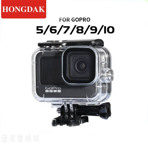 HONGDAK 60M Waterproof Case For GoPro Hero 11 10 9 6 7 5 Underwater Diving Housing Cover for GoPro Hero 5 6 7 9 10 Accessories