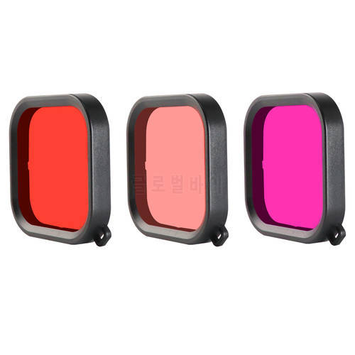 Diving Red Pink Purple Filter Lens 45mm for GoPro Hero 8 Waterproof Housing Case Sports camera accessories