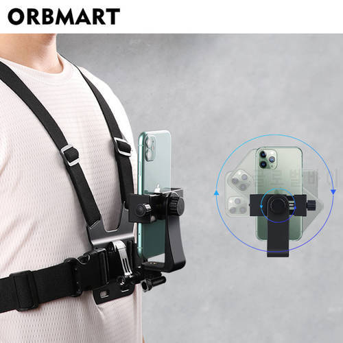 Chest Strap Mount Belt for Mobile Phone iphone 14 Holder Chest Strap for GoPro Hero 11 10 9 8 DJI Action Camera Accessories POV