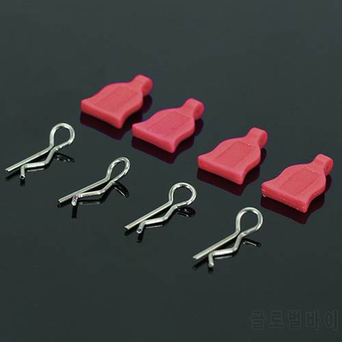 GWOLVES 4pcs/set Easy disassemble silicone Body Shell Clip R Pin for 1/10 RC Buggy drift Monster truck Crawler HSP Trax Axial