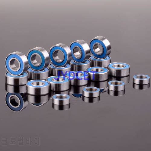 Chrome Steel Ball Bearing Metric Blue Rubber Sealed on Two Sides 19PCS Stampede Bandit Kit For RC-Traxxas Slash 2WD