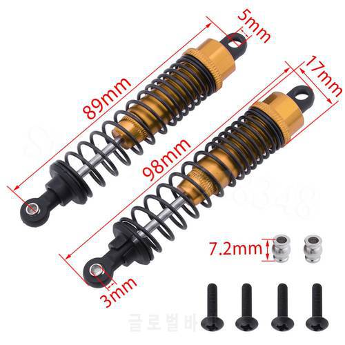 2PCS Oil Filled Aluminum Front Shock Absorber For RC 1:10 Himoto E10 E10XB E10XBL Tanto Off Road Buggy Upgrade Parts 33005