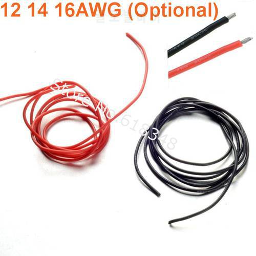 12 14 16 AWG Heatproof Soft Silicone Wire Cable Flexible Silica Gel Connect Red / Black For RC Car Airplanes Spare Parts Motors