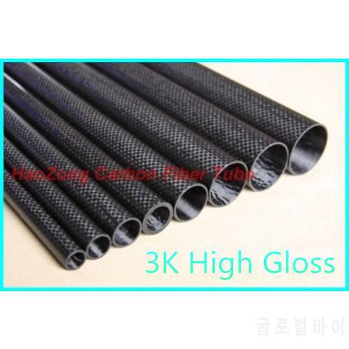 L500mm 3k Carbon Fiber Rolled Tube/Pipe 11mm 12mm 13mm 14mm 15mm 16mm Pole high hardness composite carbon fiber support tube