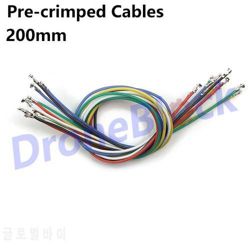 24Pcs 6 colors Pre-crimped Cables SPRacing F3 Pixhawk apm F4 CC3D GPS Telemetry OSD silicon wire 20cm