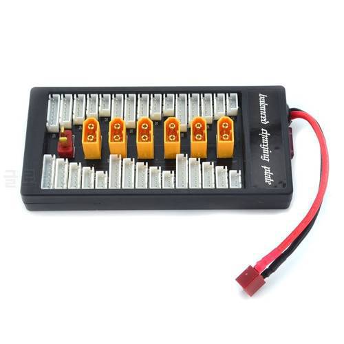 XT60 Lipo Parallel Charging Board parallel 6 batteries Charger Plate for Imax B6 B6AC B8 6 in1 RC FPV Quadcopter
