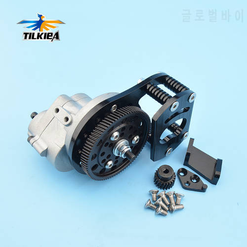 Metal Transmission Case R3 with Motor Gear And Mount Holder For 1/10 RC Crawler AXIAL SCX10 AX10 D90