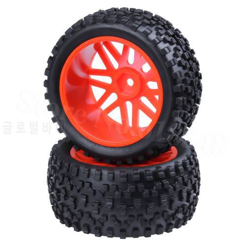 2Pcs 88MM Rubber RC 1/10 Buggy Rear Wheels Tires Hex 12mm Width :41mm For Remote Control Hobby Car Parts