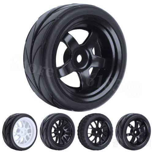 4pcs-Pack RC Tires & Wheels Width 26mm Hex 12mm Foam For HSP HPI Himoto 1:10 On Road Car Model Parts
