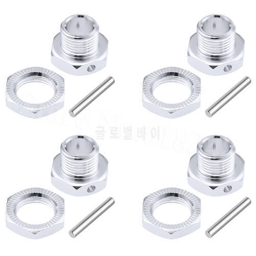 4pcs HSP Spare Parts Tires Adapter 17mm Aluminum Wheel Hex Hubs with Pins For 1/8 HPI Baja Traxxas AXIAL Ofna Hyper Buggy