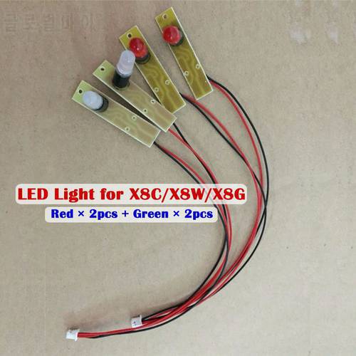 For Syma X8 X8C X8W X8G RC Quadcopter Night Flight LED Light 2 Red + 2 Green Spare Parts