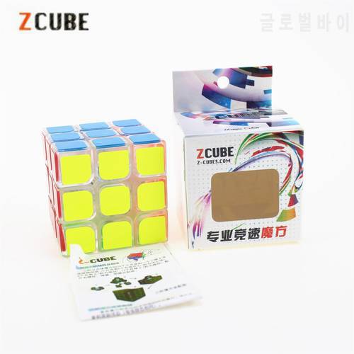 3x3x3 Zcube Transparent Magic Cubes Puzzle Cubes Transparent Cube Smooth Sticker Educational Toys for Children ZC33101