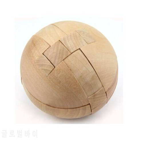 IQ Wooden Ball Puzzle 3D Mind Brain Teaser Burr Interlocking Puzzles Game for Adults Children