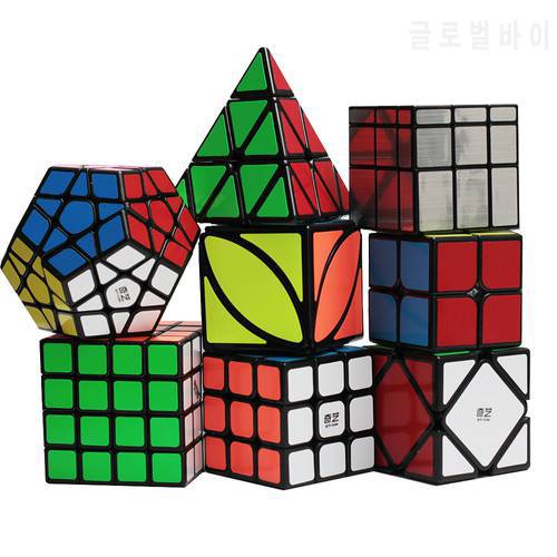 ZCUBE Bundle 8PCS/Set Gift Pack Qiyi XMD Magic Cube Set 2x2x2 3x3x3 4x4x4 Mirror Speed Cube Puzzle Educational Toys For Children