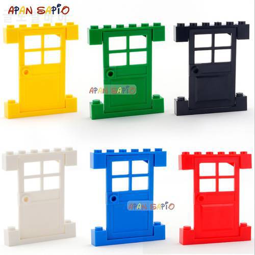 DIY Blocks Building Bricks Doors and Windows 3PCS Educational Assemblage Construction Toys for Children Compatible With Brands