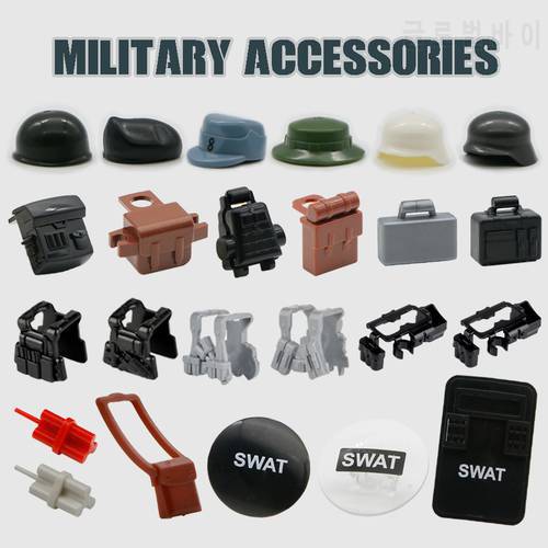 WW2 Military Weapon Pack Building Blocks SWAT Team City Police Army Soldier Figure Accessories Bricks Toy Compatible Arms Blocks