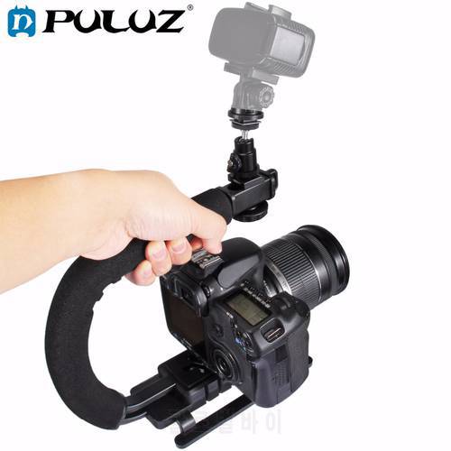PULUZ For Steadycam U-Grip C-shaped Handgrip Camera Stabilizer w/h Tripod Head Phone Clamp adapter for Steadicam DSLR Stabilizer