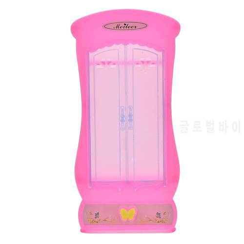 1 Pc Princess Bedroom Furniture Closet Wardrobe For Doll Doll Toy Pink Girls Toy