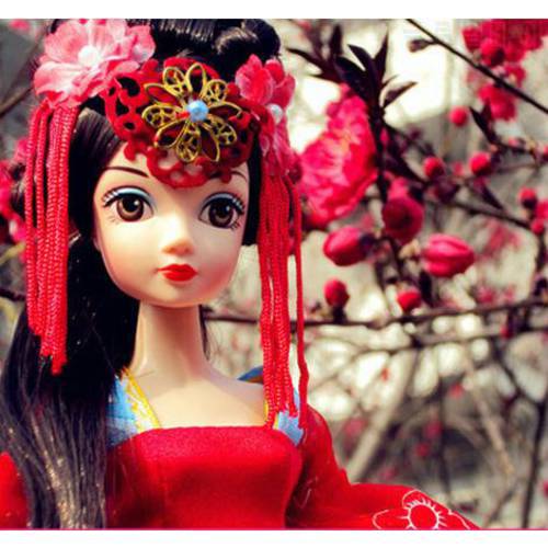 Kurhn Doll For Girls Toys Chinese Ancient Bride Dolls Tang Dynasty Bride Toys For Girl Gift Kids Children Birthday Gift
