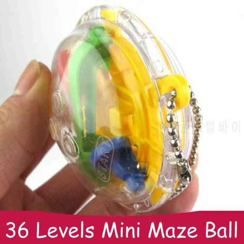 36 Levels Labyrinth Puzzle Ball Maze Toys Keychain Portable Antistress Toy Finger Puzzles for audlts and kids Novelty Key Cains