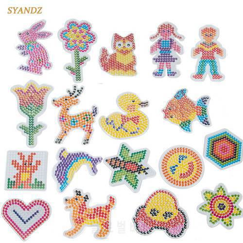 5mm Hama Beads Template With Colore Paper Plastic Stencil Jigsaw Perler Beads Diy Transparent Shape Puzzle Pegboard