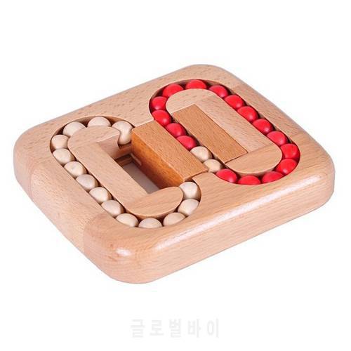 Test Wooden Beads Puzzle Brain Teaser Beech Wood Game Toys for Adults Children