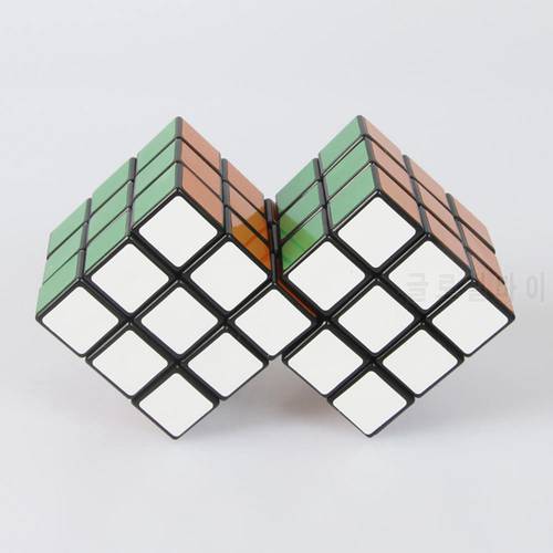 2-in-3 Conjoint Siamese Magic Cube 3x3x3 Speed Puzzle Cubes Special Educational Toys For Kids Children