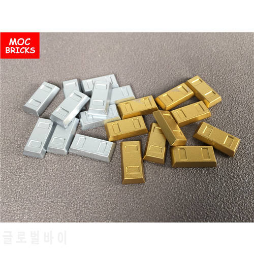 MOC Bricks Money Gold Silver Utensil Ingot Bar Chocolate fit with 99563 Building blocks Action figure toys for children