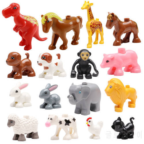 New Cute Animal Farm animal series Models Figures Compatible with Toy DIY Building Creative Blocks Toys for Children