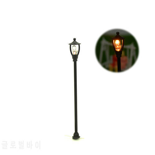 Railway Train Lamppost Plastic Garden Light 6.5v 7.5cm Sand Table Architecture Building Layout Scenery for Diorama