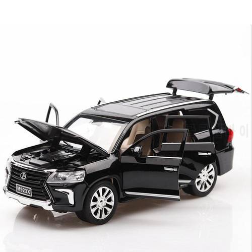 Electric Alloy Scale Car Models Die-cast coche Toys for Children mkd3 1:24 auto Vehicle Sound Light Lexus LX570 SUV/ Cruiser