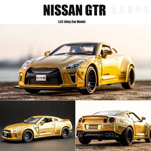 1:32 Toy Car Nissan GTR Metal Toy Race Alloy Car Diecasts & Toy Vehicles Car Model Scale Model Car Toys For Children Gift