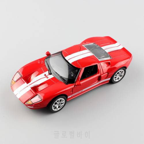 1:36 Small Classic Scale Joycity Ford GT 2005 Sport Car Diecast Vehicles Auto Modeling Miniature Metal Pull Back Toys Boys Gift