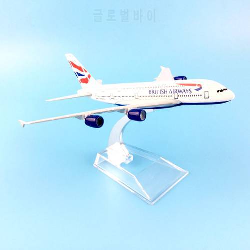 BRITISH AIRLINES 16CM A380 BRITISH AIRWAYS METAL ALLOY MODEL PLANE AIRCRAFT MODEL TOY AIRPLANE BIRTHDAY GIFT