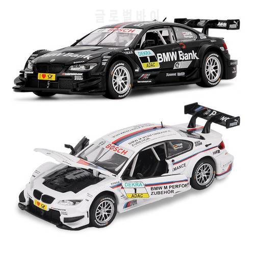 Pull Back Die-cast Collection Car Models 1:32 Alloy Racing Car Vehicle Toys for Children For M3 DTM with sound & light gld3