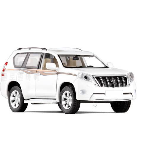 1:32 PRADO SUV Simulation Toy Car Model Alloy Pull Back Children Toys Genuine License Collection Gift Off-Road Vehicle Kids