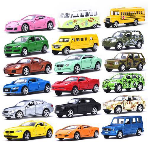 Die-cast Car Models 1:64 Alloy Pull back Car Set Toys for Children 4-5pcs per set Taxi / Bus /Ambulance Mini Pocket Cars